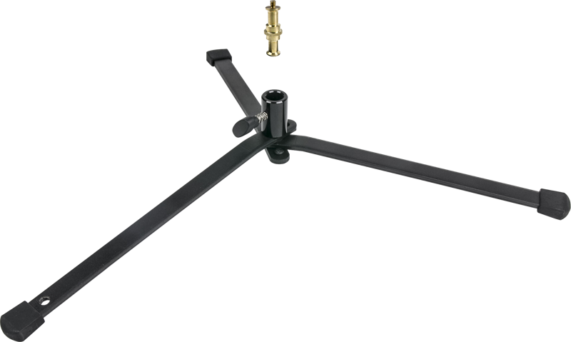 The Backlite base stand with stud is a small but mighty stand that brings your lighting fixtures or cameras to a 9 cm above the ground.
