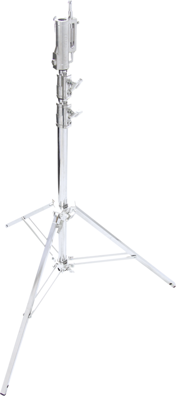 The Master Cine Stand has solid steel construction and a maximum load capacity of 40 kg. It also features the triple function universal combo head with both 1 1/8" (28mm) and 5/8" (16mm) receivers plus a multi-direction 5/8" (16mm) stud to accept any kind of mounting challenge.