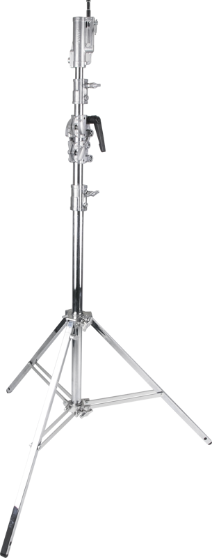 The Kupo Convertible Junior Boom Stand is an incredibly versatile support that can be converted from a standard light stand to a junior boom arm by simply pulling the center column out of the stand and using the pivoting collar to position the arm.