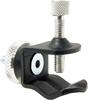 The steel Tiny Clamp consists of a 1/4"-20 male thread on one side and a small receiver to accept any stud or tubing up to 5/8" (16mm) in diameter. This is the perfect accessory to mount monitors