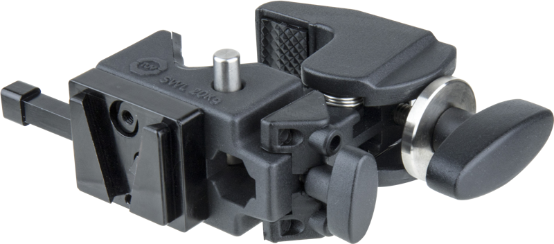 This clamp is made of classic Super Convi Clamp with CNC-machined aluminum V-lock base.