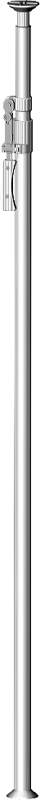 The Kupole is a 2-section aluminum pole with a unique spring locking system that expands between the ceiling and floor for a quick non-permanent mounting solution. This pole extends between 150-270cm and comes in a silver aluminum finish.