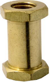 This solid brass adapter consists of a short hex brass stud designed exclusively for the Convi Clamp System. One side has a 3/8"- 16 female thread on one side and a 1/4"-20 female thread on the other.