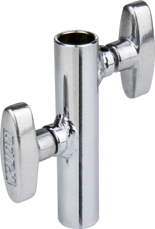 This adapter allows you to join two baby studs together. Includes 5/8" (16 mm) receiver. Made of chrome plated steel.