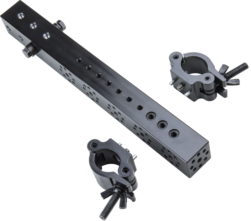 Machined from solid aluminum block with black anodized finish