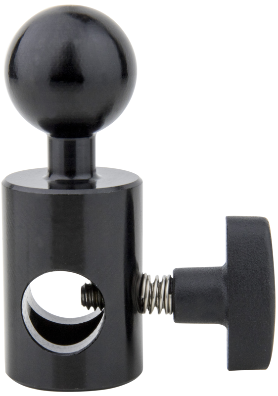 The Super Knuckle Ball w/5/8" (16mm) Baby Receiver features a solid ball with a 5/8" (16mm) baby receiver which allows it to mounted on the light stand of any grip equipment. Comes with 5/8" (16mm) pin.