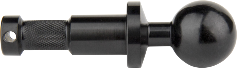 Features an aluminum 5/8" (16mm) baby pin which allows mounting of a lighting fixture or any equipment. Comes with a 5/8" (16mm) baby receiver on the super knuckle. The 1/4”-20 female thread is on the top of the baby pin.