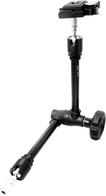 A variable friction Max Arm equipped with a quick release camera plate for precise positioning.
