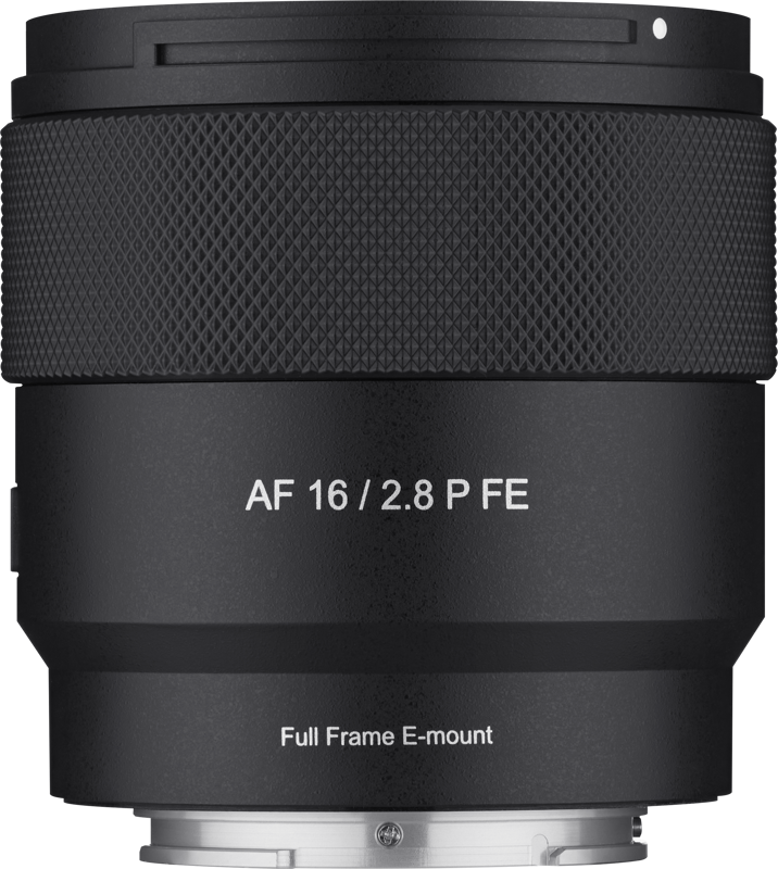 The Samyang AF 16mm F2.8 P FE is a compact
