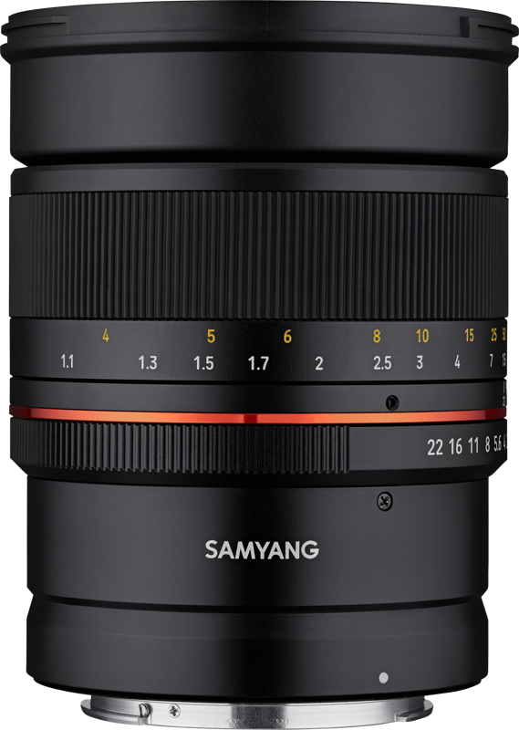 Fast 85 mm telephoto lens