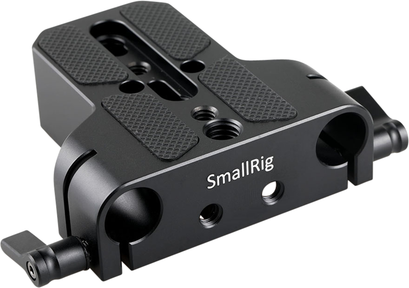 The base plate features 15mm diameter and 60mm spaced rod holes that allows you to mount a follow focus