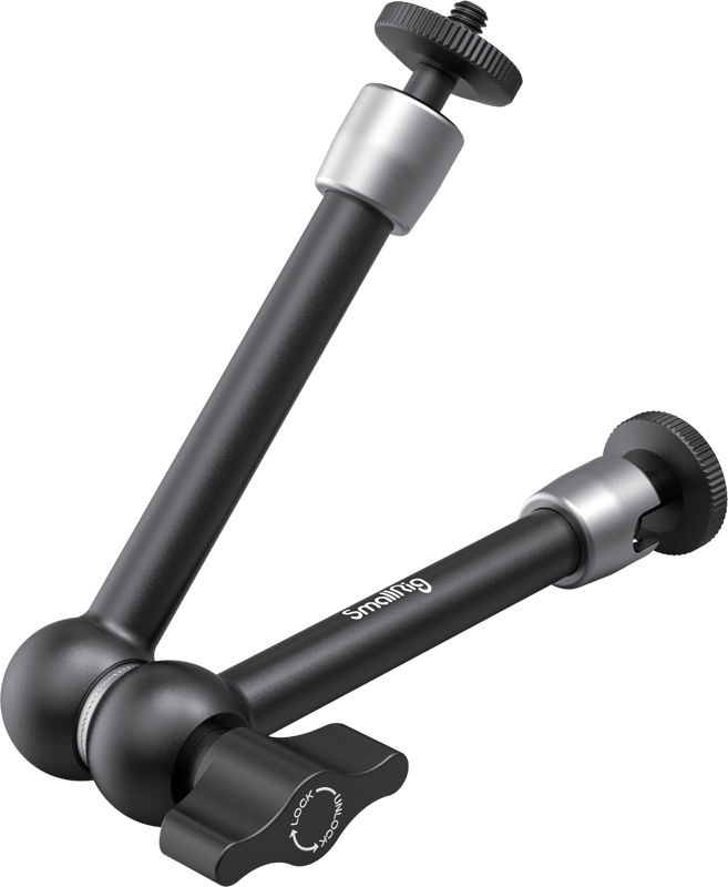 It is equipped with 1/4’’ screws on both ends respectively.
