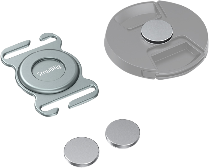Designed to hold the camera lens cap to the shoulder strap during shooting.