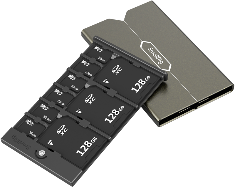 It can store three SD Cards and six Micro SD Cards