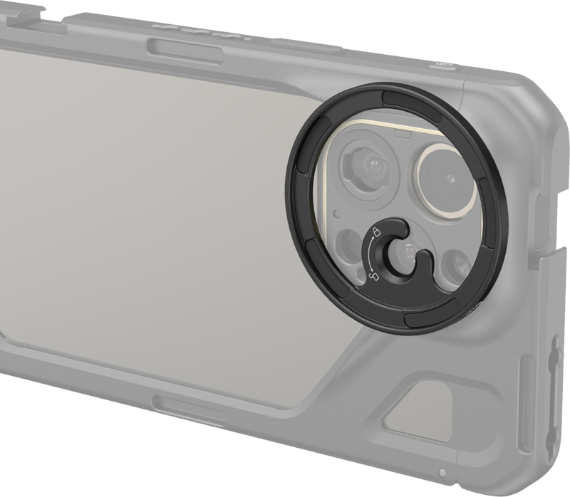 Provides a professional and secure solution to shoot with external filters. It supports cellphone cage or case with M lens mount and features quick-release design for easy installation