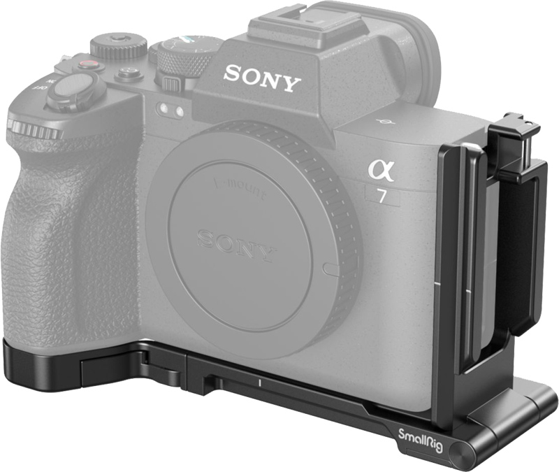 Facilitates quick switch between horizontal and vertical shooting while maintaining access to LCD flip screen. The Arca-Swiss side plate can be stretched for vertical shooting to allow cables access and also quickly folded onto the bottom via a folding press button for horizontal shooting and stored as one portable piece of accessory