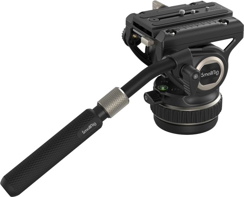 A professional fluid head to facilitate video shooting. The video head