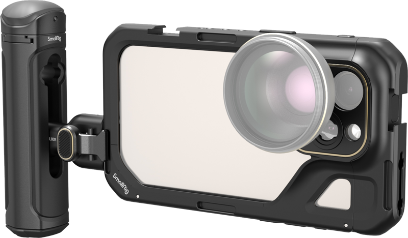 Dedicated one-handed video kit for iPhone 15 Pro with wireless control handle allows “one-click” shooting