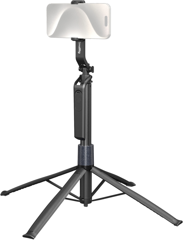 The working height ranges from 0.35 to 1.85 meters. The Stabilizer Stand features a unique ground nail design that provides stability for outdoor shooting on rugged terrain