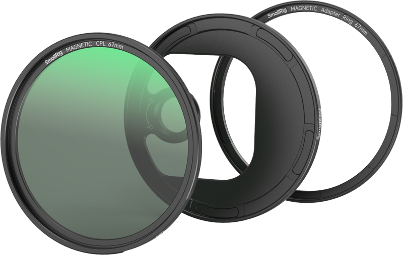 By adjusting the polarizing filter to the appropriate angle