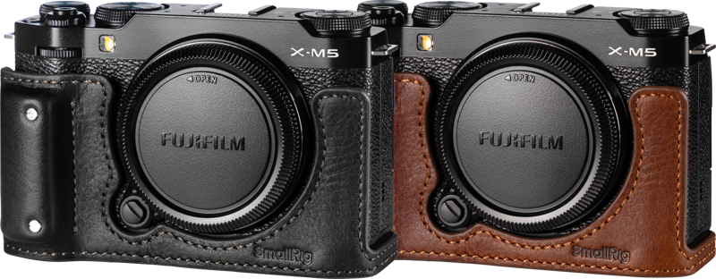 Designed to protect the camera while enhancing its vintage charm and quality. The kit includes a leather half-case and a wrist strap. Built-in foam of the handgrip with vintage accents for increased finger gripping strength