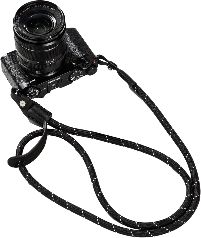 Allows you to hang the camera around your neck or shoulder for a break