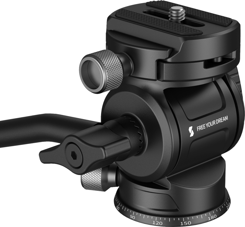 A compact and portable fluid head designed for shooting video