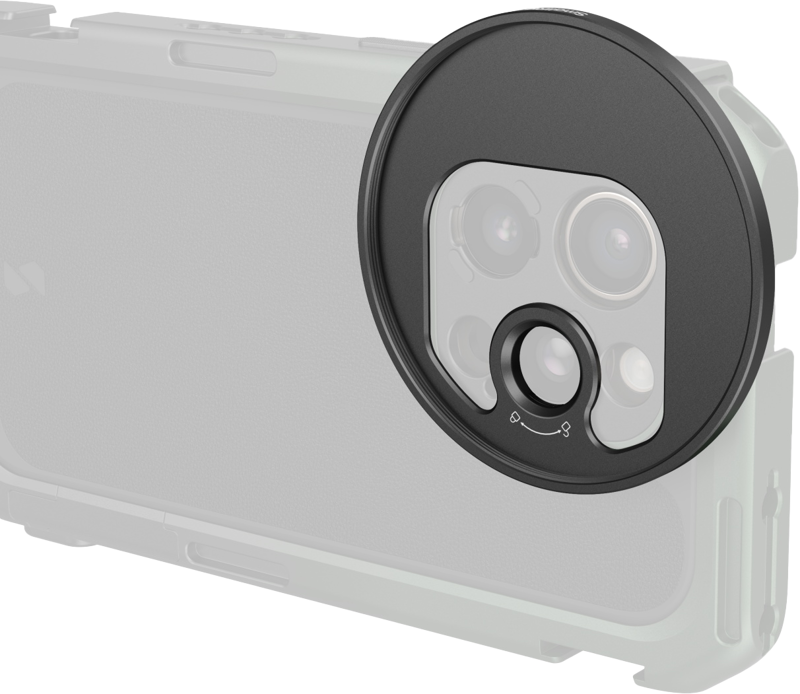 Allows for easy attachment of 67mm threaded filters or SmallRig 67mm threaded ring LED video lights (4873) to T-Mount phone cages or lens backplates