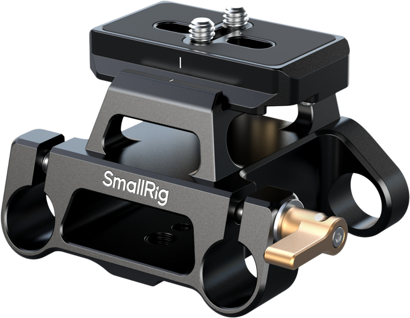 Designed to facilitate accessory expansion with included 15mm rod clamps. The mount plate quickly locks dual 15mm rods in place using a dual-locking mechanism