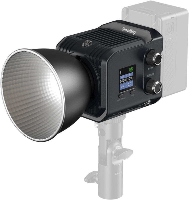 This innovative light features a sleek cubic design and an efficient in-house cooling system. Compact and lightweight