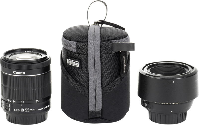 Dual opening protective lens cases available in a range of sizes.