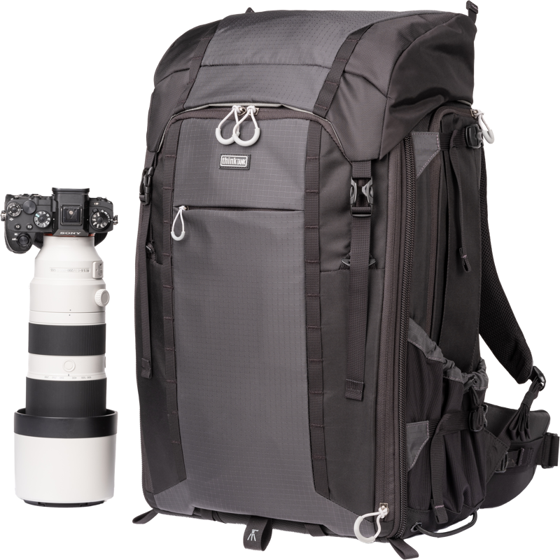 The FirstLight+ backpacks are designed fortraveling outdoor photographers. Built for extended days of travel