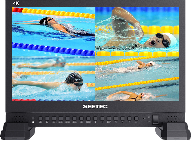 15.6" 4K Broadcast Monitor with 4xHDMI input - Multi camera studio production easily monitoring
