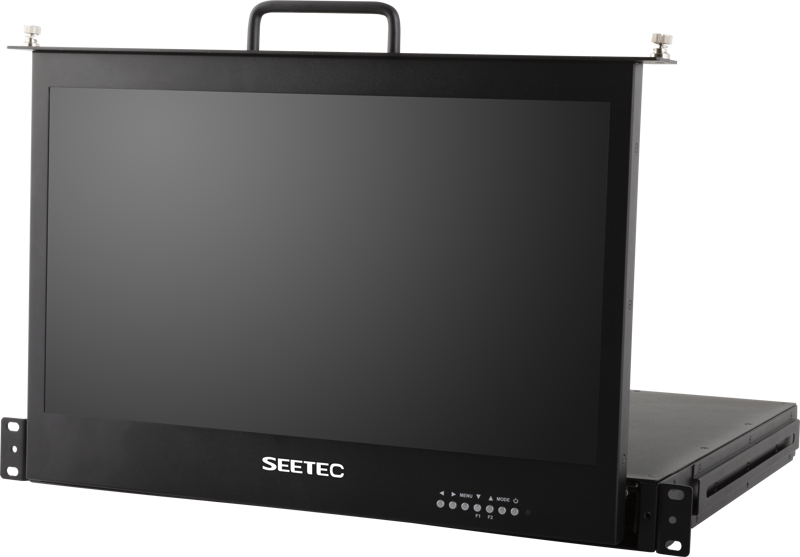17.3" 1RU Pull-out Rack Mount Monitor. Broadcast monitoring for live production
