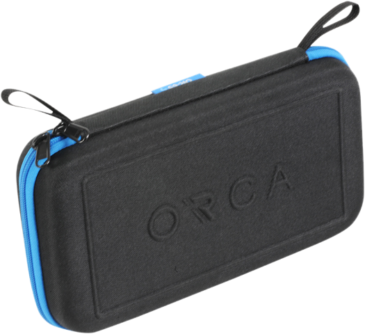 Small hardshell case designed to protect a dual set of wireless transmitters/receivers and other small accessories