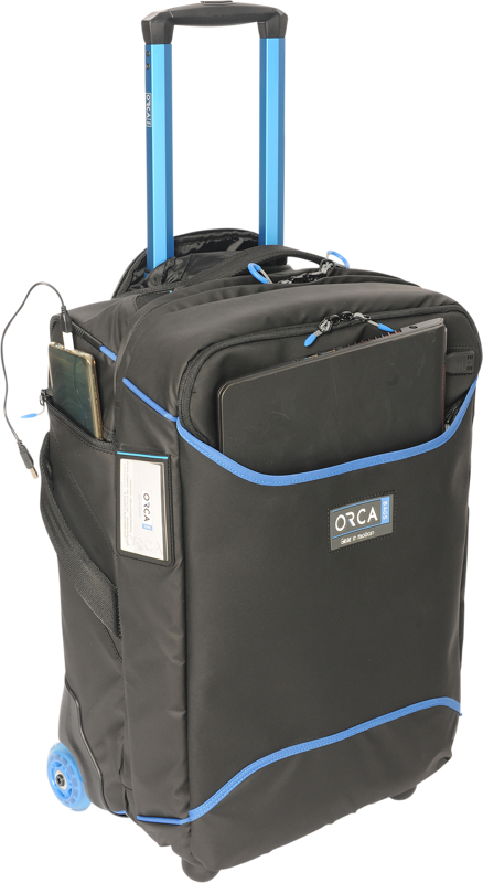 Designed to get you to your destination without the extra stress of having to dig for your electronics at TSA screening or deal with finding a charging station before your flight.