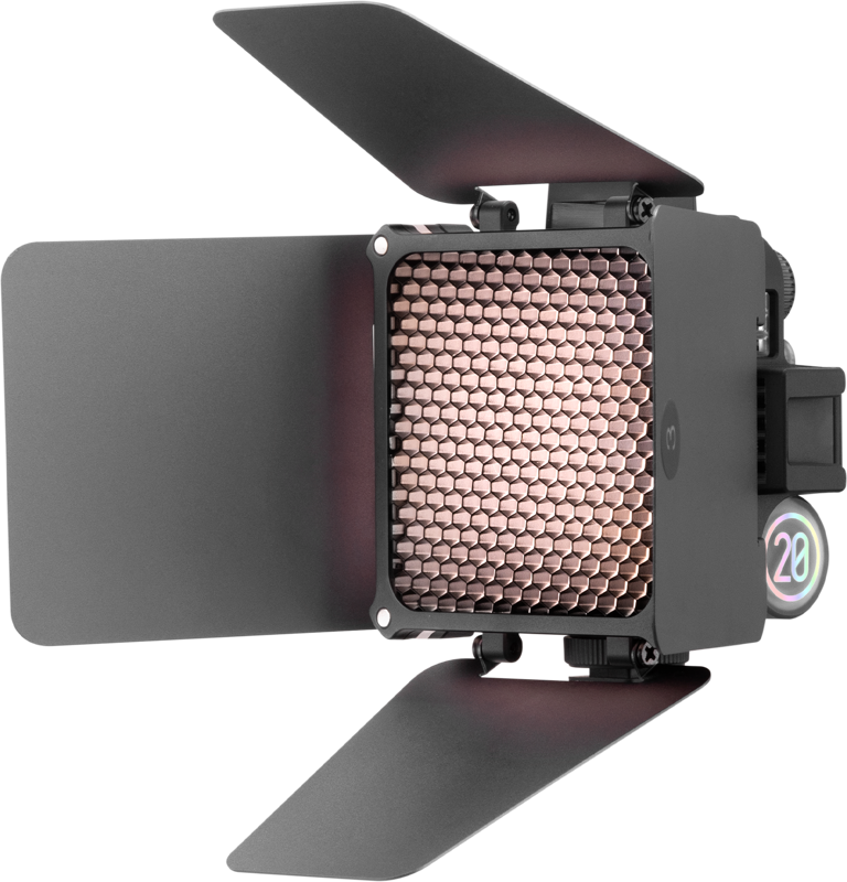 Small Scale &amp Big Impact! This 20W LED Pocket Light gives you professional dimming and innovative features. With built in battery