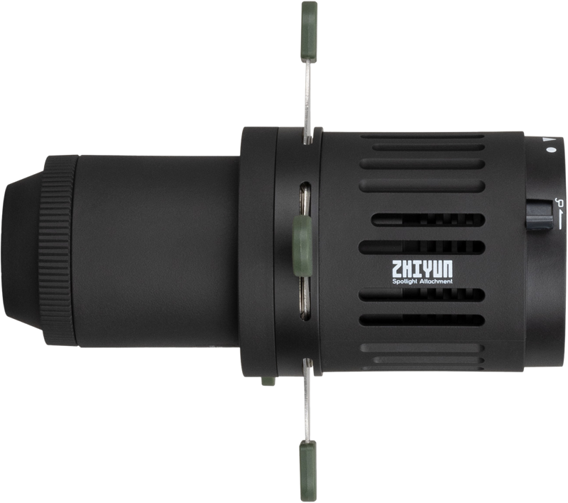 X series supports ZHIYUN Spotlight Attachment for sharp light projection and a new lighting and color ambiance experience.&nbsp