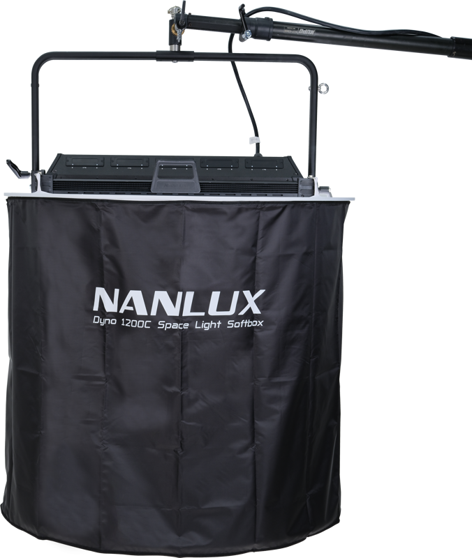 Cylindrical softbox that is great for raising the ambient light and reduce shadows.