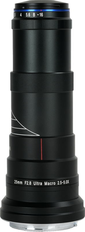 The Laowa 25mm f/2.8 2.5-5X Ultra Macro Lens is designed specifically for photographers passionate about extreme close-up photography. This specialized macro lens delivers extraordinary magnification ranging from 2.5x to an astonishing 5x life-size