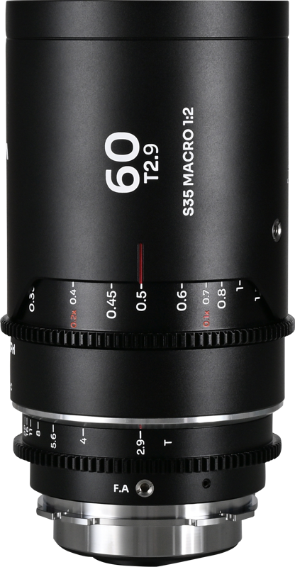 The Laowa Nanomorph 60mm T2.9 1.5X S35 Macro is a unique anamorphic lens that combines the cinematic aesthetics of anamorphic imaging with close-up macro capabilities. Designed for Super 35 sensors