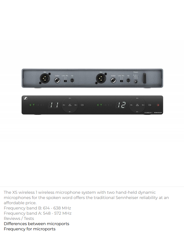 SENNHEISER - XSw 1-825 - DUAL