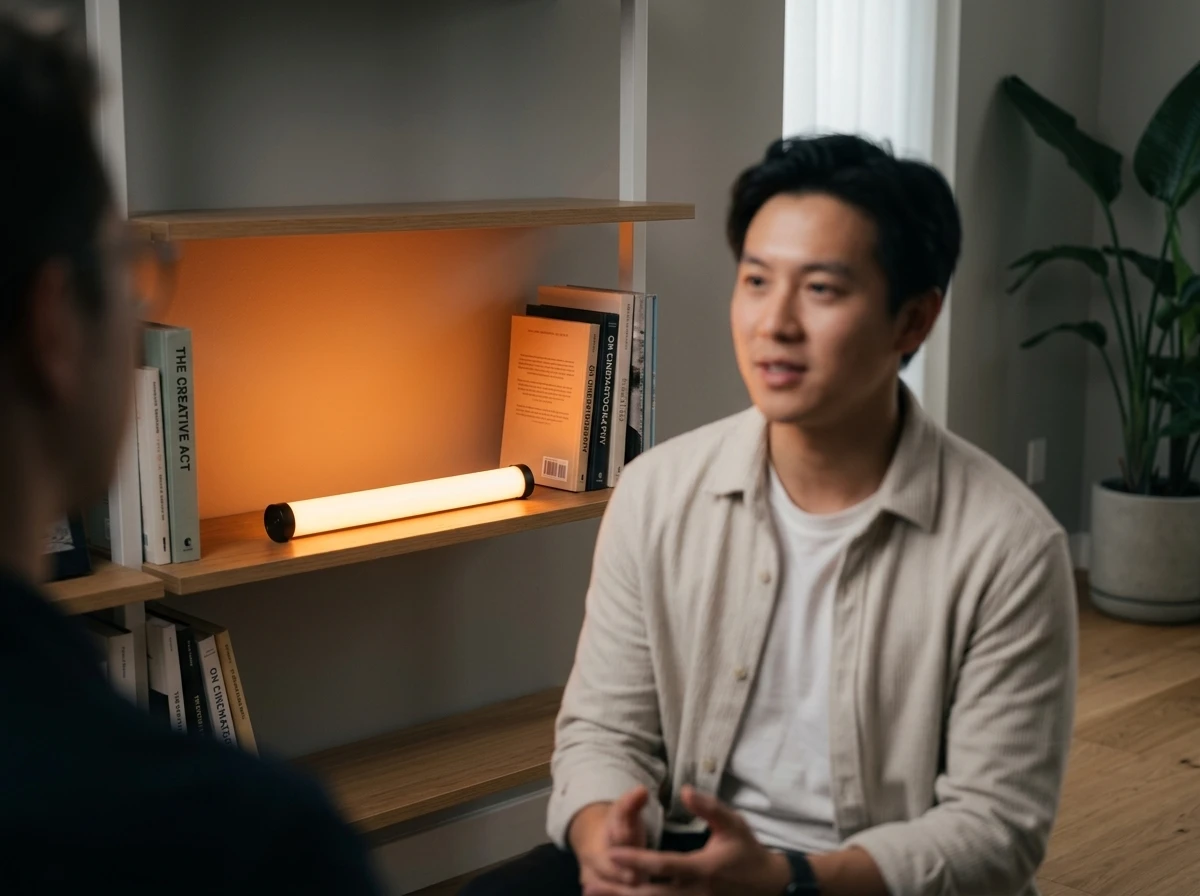 Compact accent lighting setup