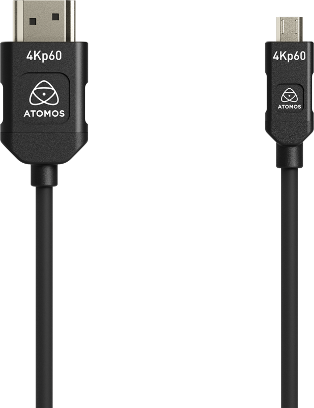 ATOMOS 4K60P HDMI Silicon Cable – Mini HDMI to Full-HDMI 45cm