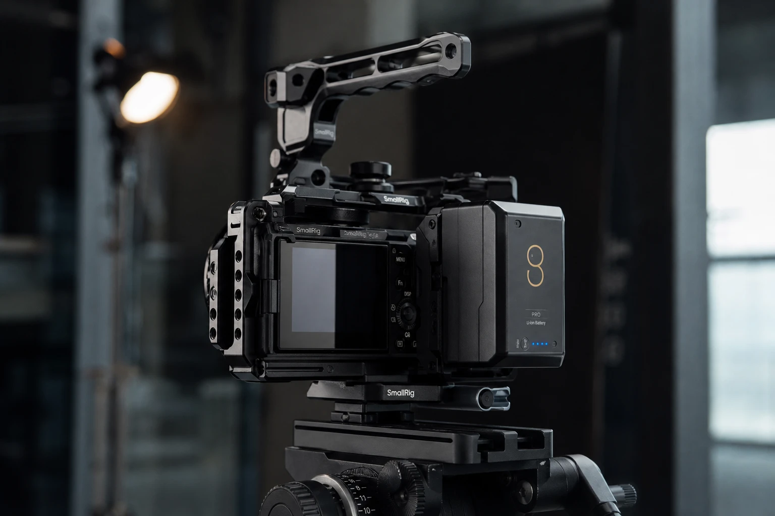 Cinema camera rig setup