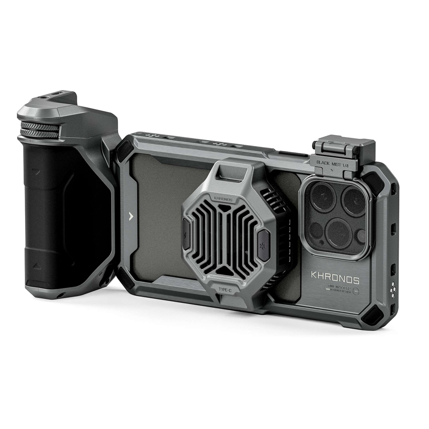 TILTA Khronos iPhone 15 Pro Max Advanced Kit - Space Gray with battery
