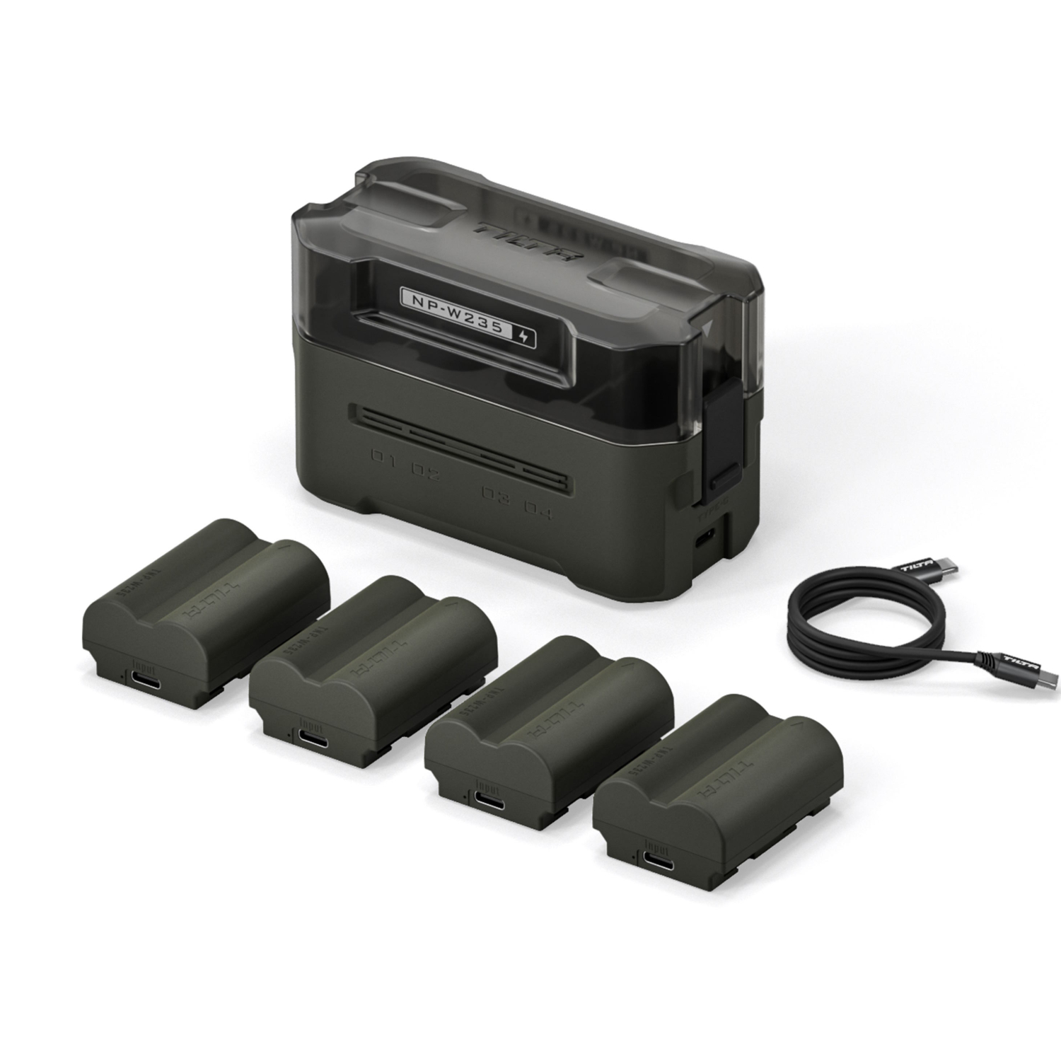 TILTA NP-W235 Charging Station Battery Kit (4 Batteries) - Green