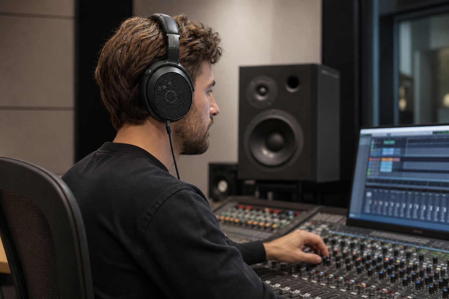 Open-back studio mixing headphones