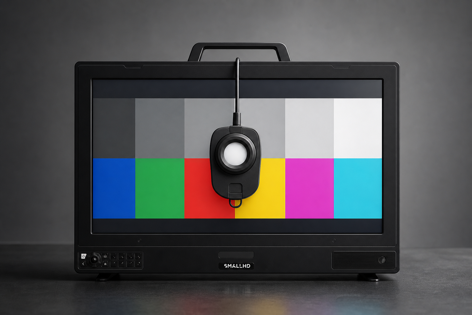 Colorimeter calibrating reference monitor