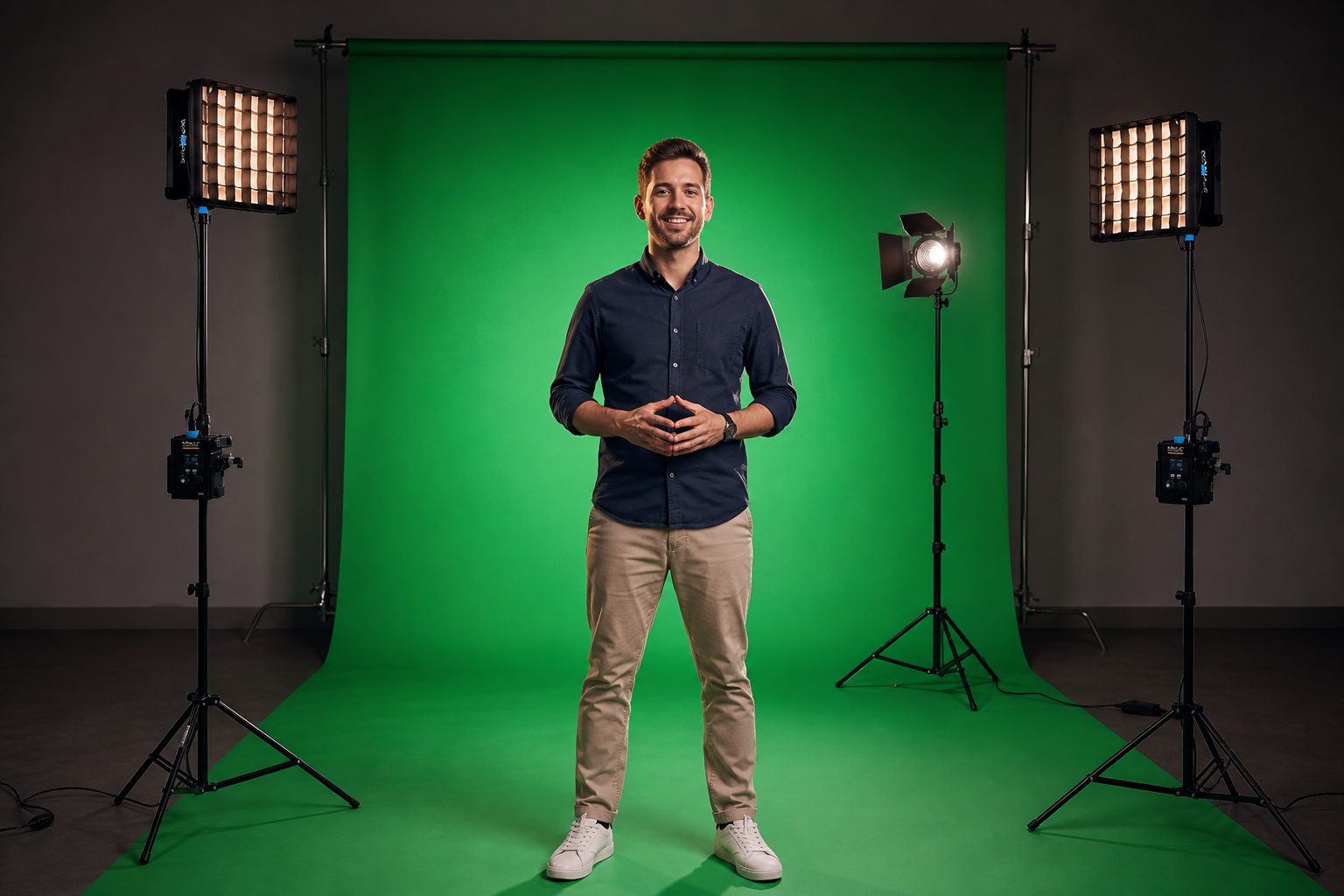 Controlled chroma key lighting